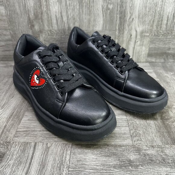 Aldo Lachlen Valentine's Edition Taken Men's size 8 Casual Black Red Shoes - Picture 2 of 8